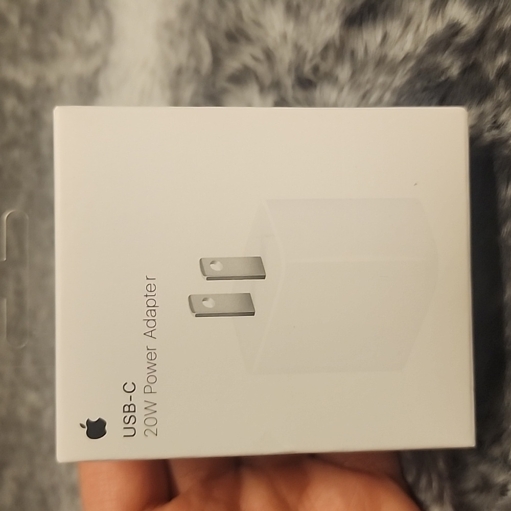 Power adapter with a usb-c to lightning cable